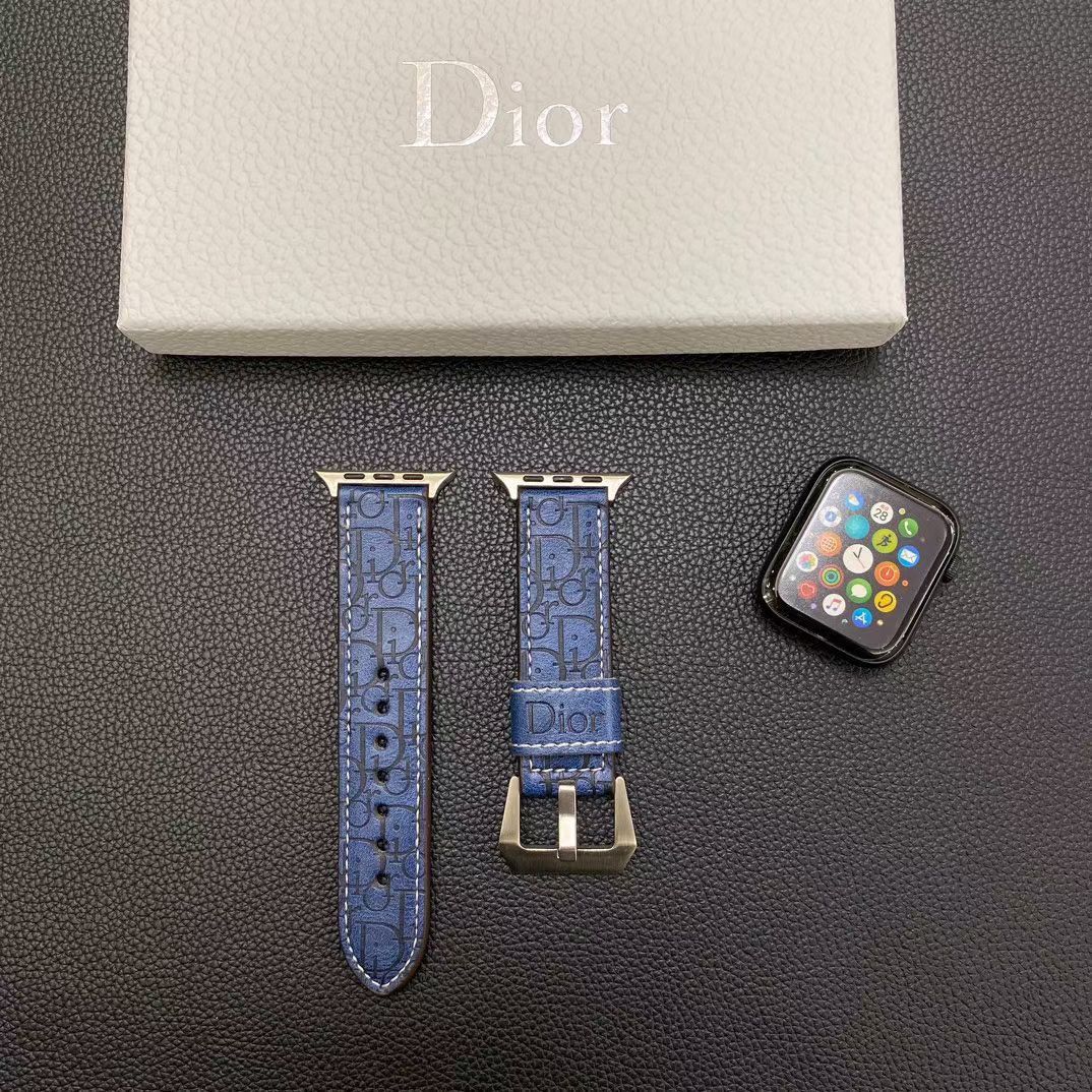 Embossed Fashion Leather Apple Watch Band