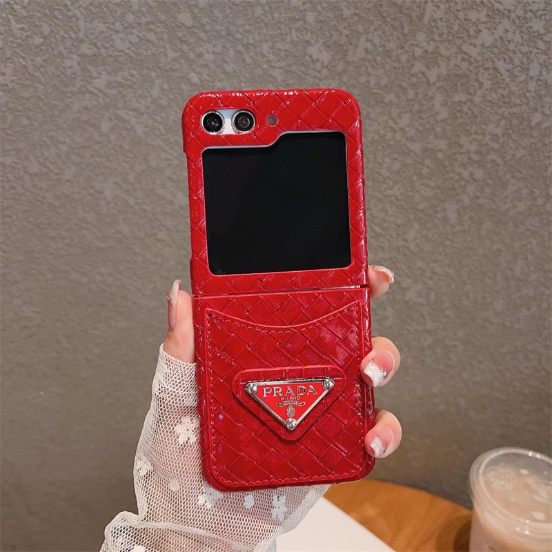 Multicolor Triangle Logo Card Case for Galaxy Z Flip