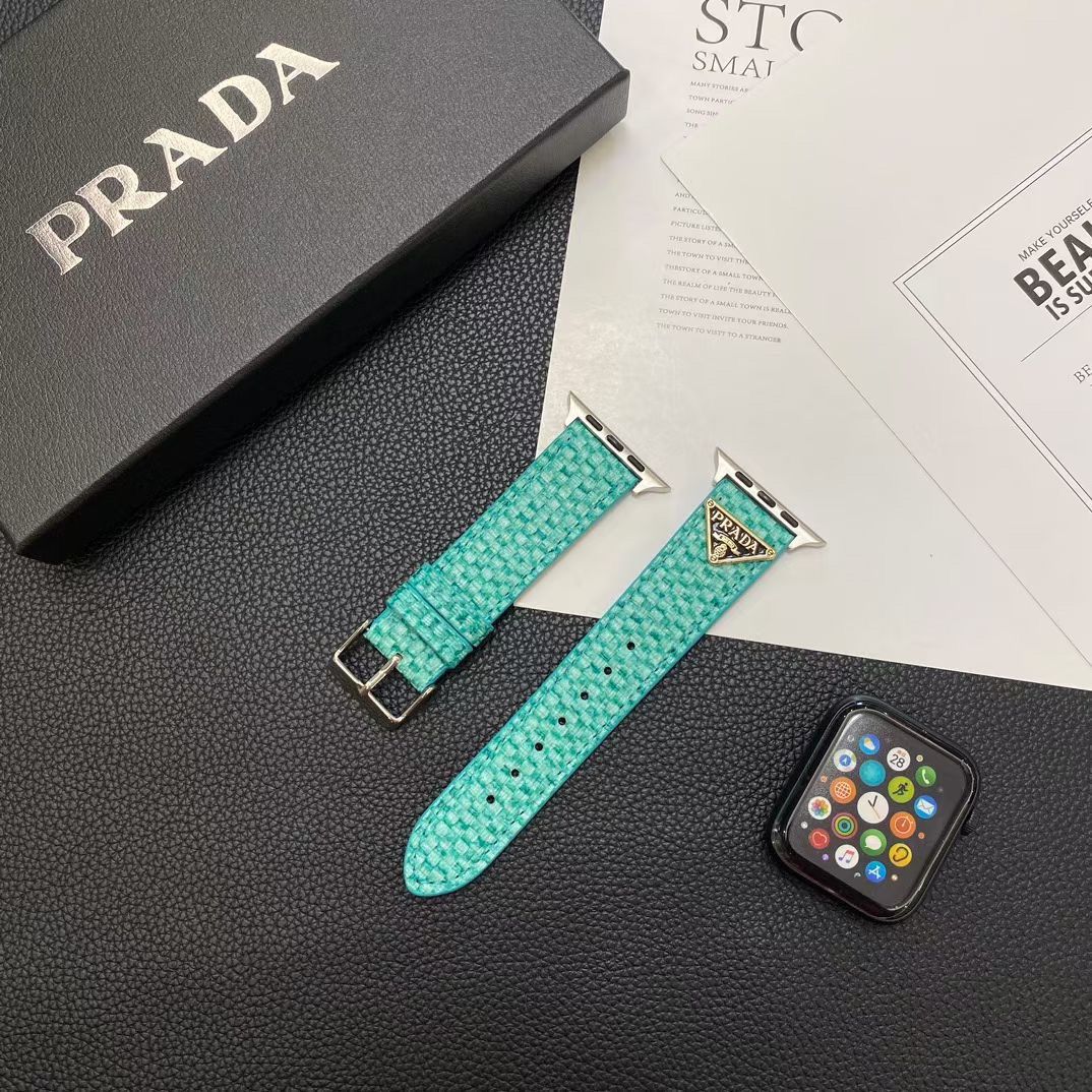 Woven Fabric Triangle Logo Apple Watch Band