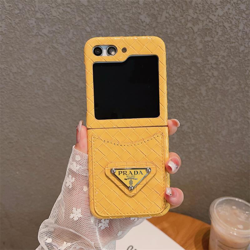 Multicolor Triangle Logo Card Case for Galaxy Z Flip