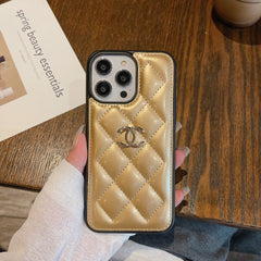 Diamond patent leather case