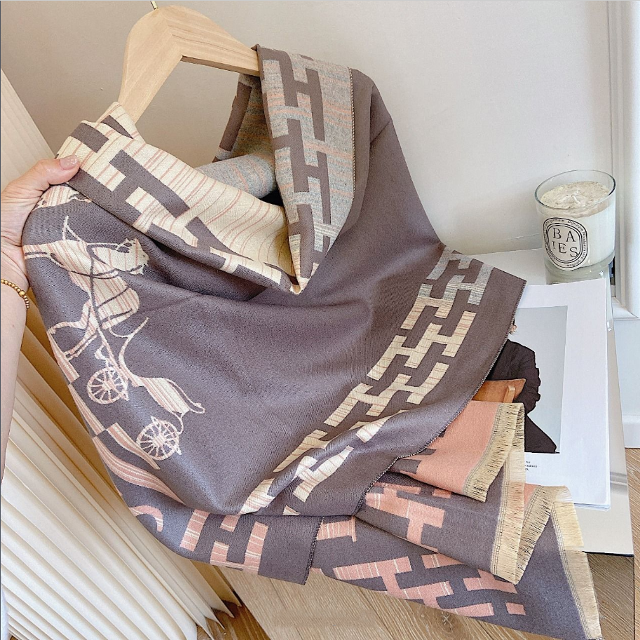 Premium Cashmere Jacquard Scarf Shawl