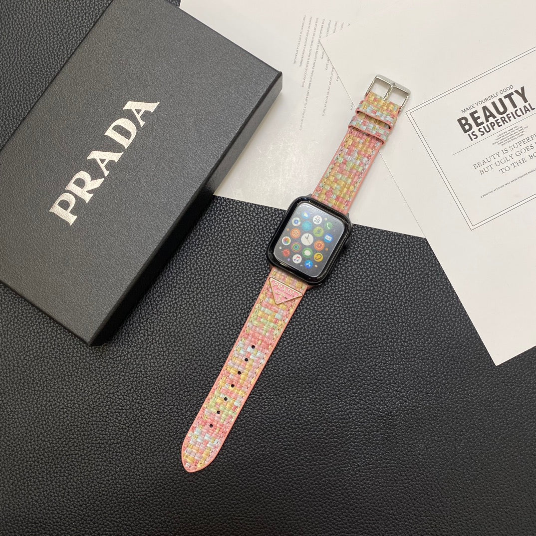 Cute woven multi-color watch strap