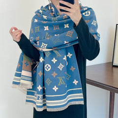 Thin Cashmere Knitted Shawl-Scarf