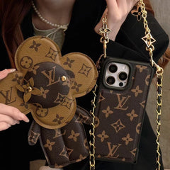 New Magnetic Monogram Leather Doll Crossbody Two-Piece Case