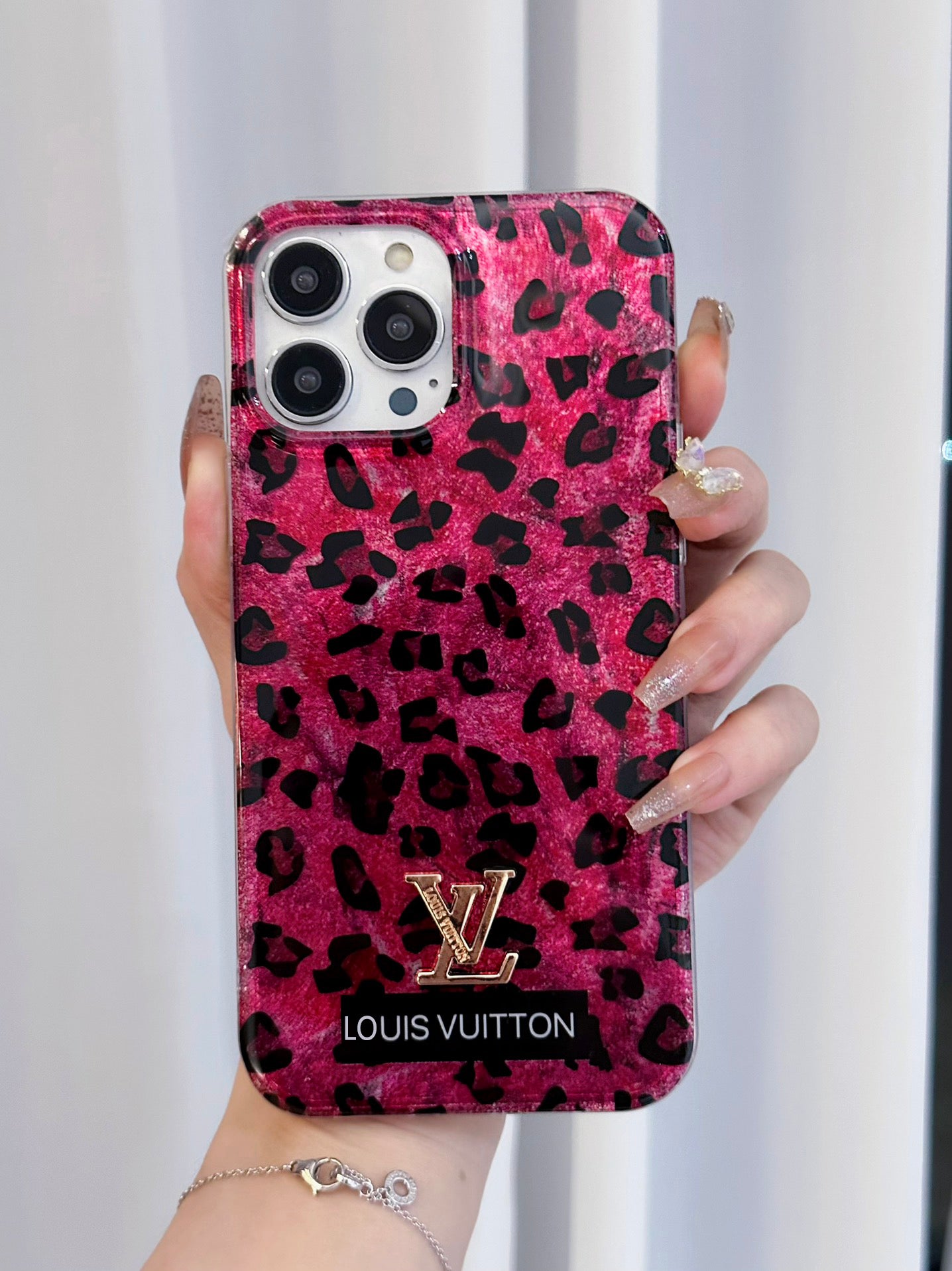 Fashionable Epoxy Leopard Print Case