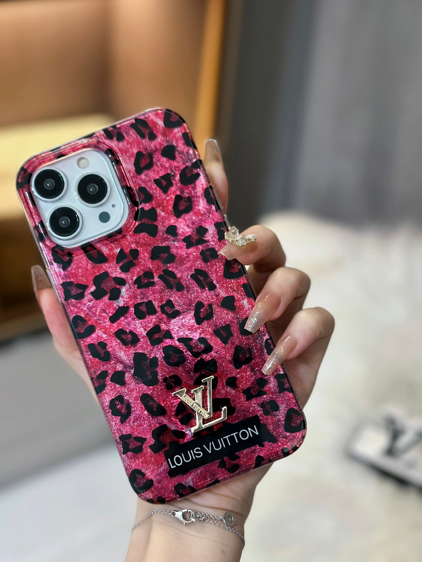 Fashionable Epoxy Leopard Print Case