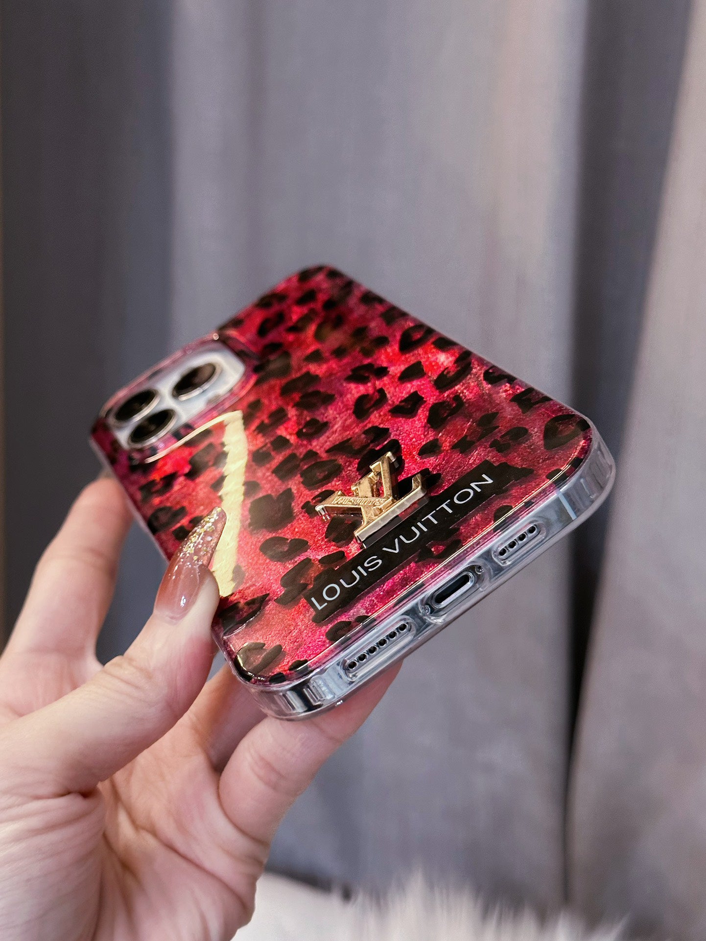 Fashionable Epoxy Leopard Print Case