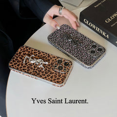 Luxury leopard print leather case