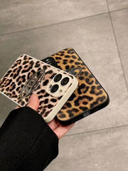 Luxury leopard leather case