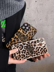 Luxury leopard leather case