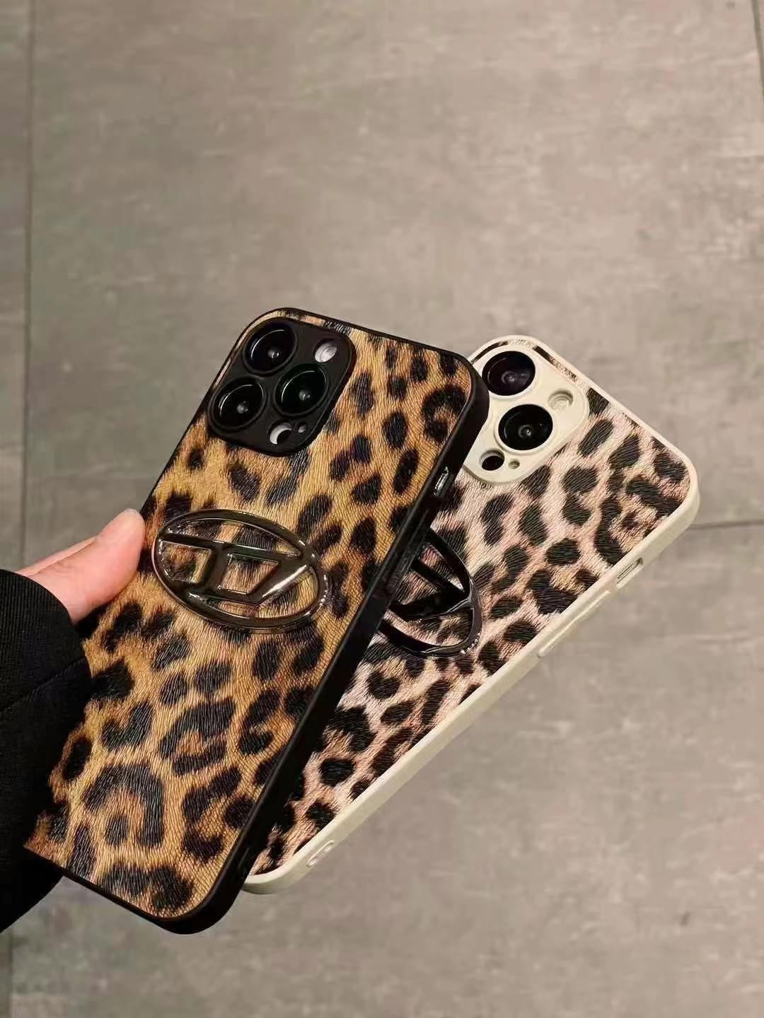 Luxury leopard leather case