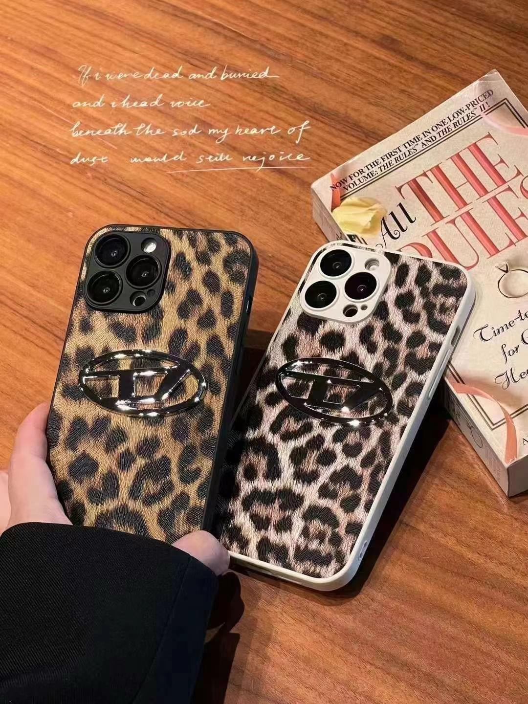 Luxury leopard leather case