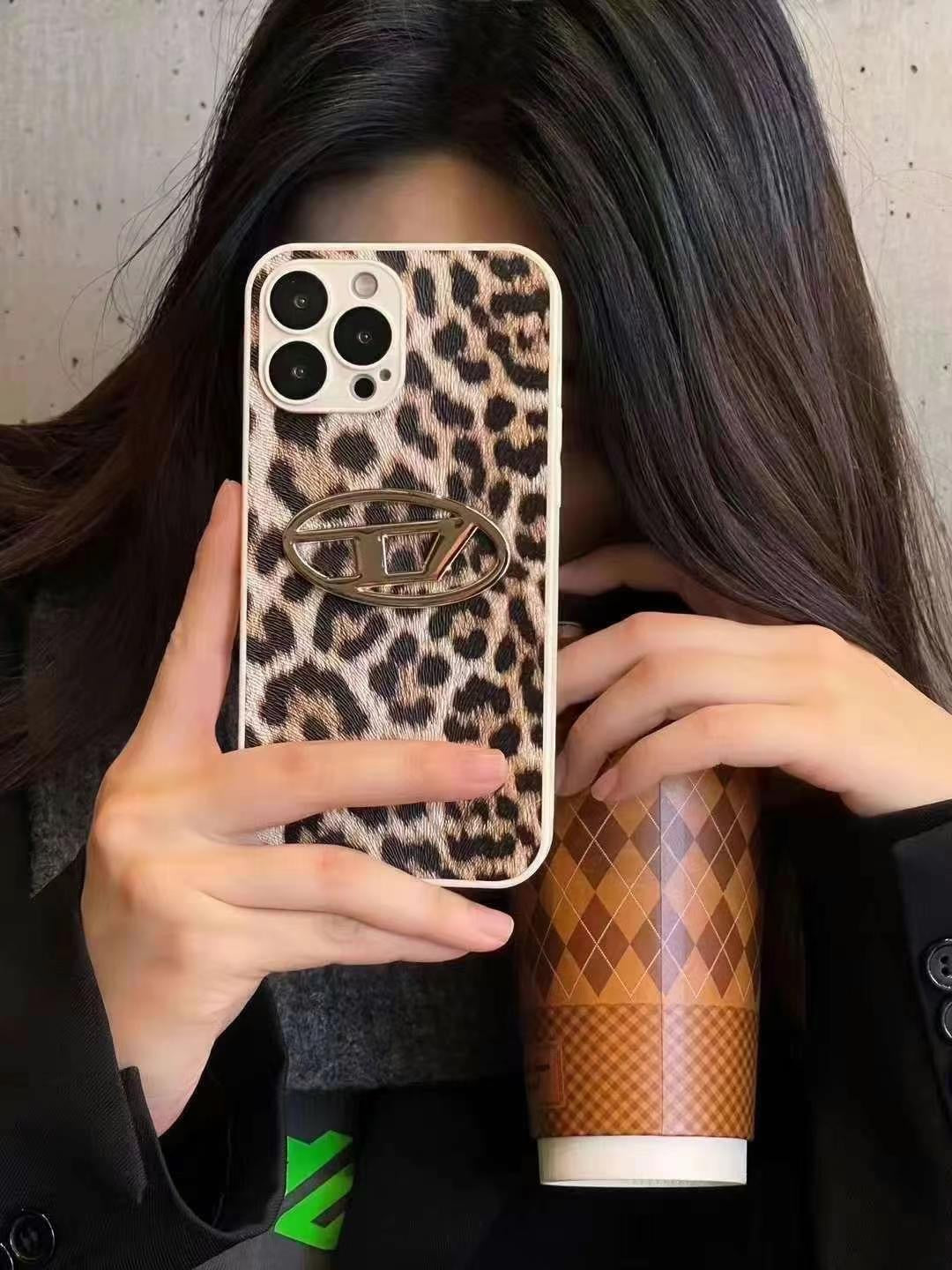 Luxury leopard leather case