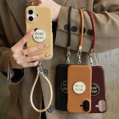 Cute magnetic leather case