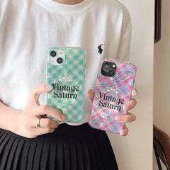 Cute checkerboard silicone case