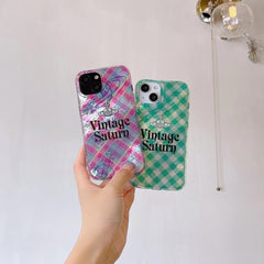 Cute checkerboard silicone case