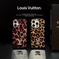 Luxurious sequined leopard print case