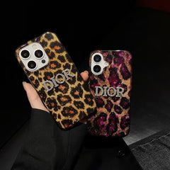 Luxurious sequined leopard print case