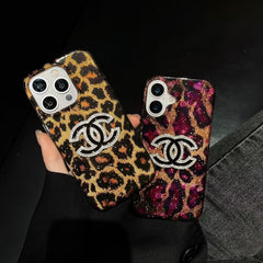 Luxurious sequined leopard print case