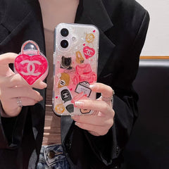 Cute cartoon magnetic bracket case