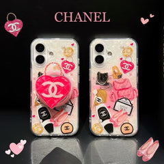 Cute cartoon magnetic bracket case