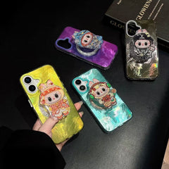 Cute cartoon magnetic bracket case