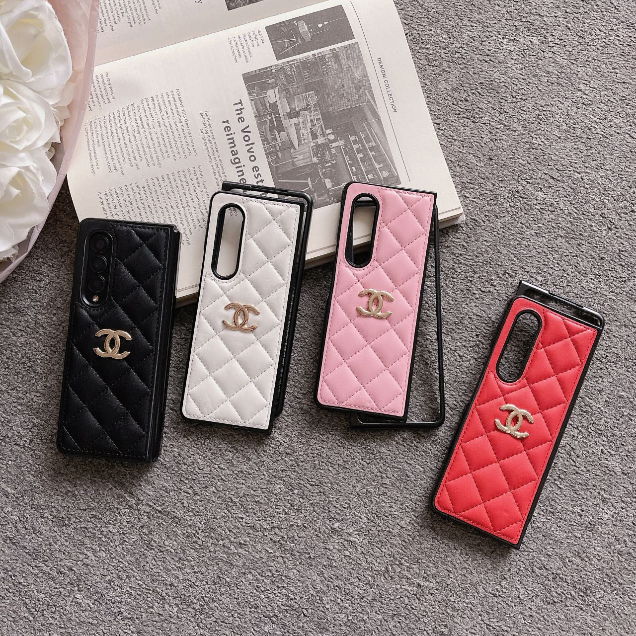 Diamond leather FOLD CASE