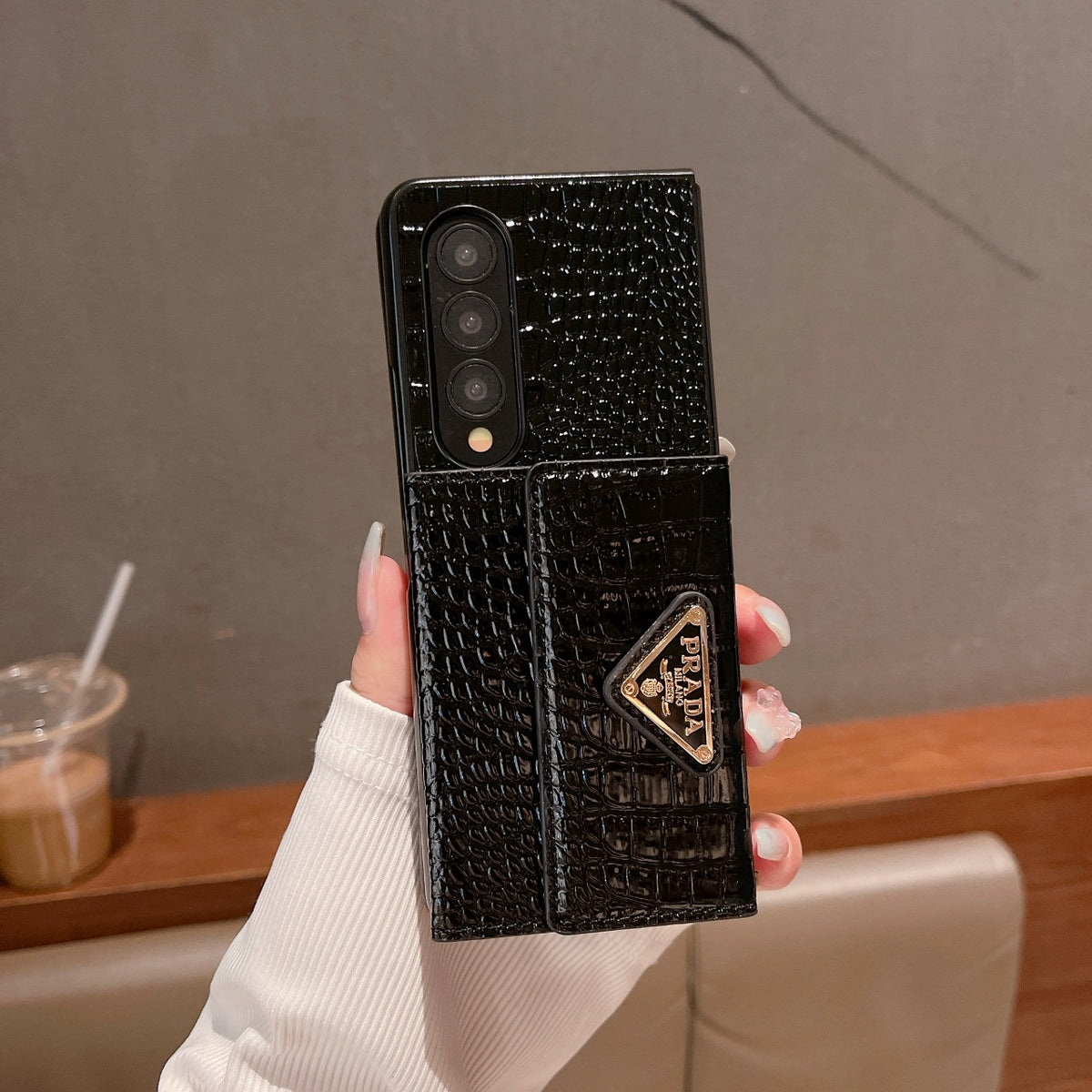 Luxury leather card holder Fold Case