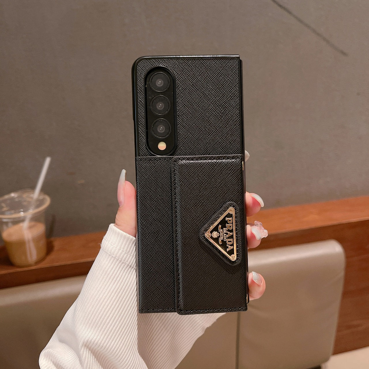 Luxury leather card holder Fold Case