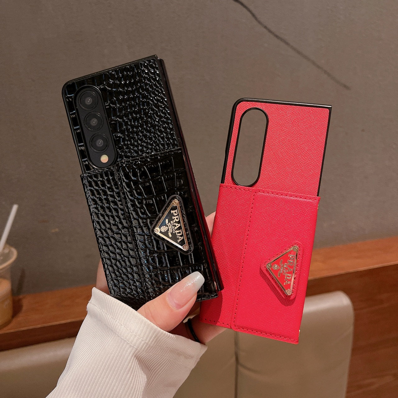 Luxury leather card holder Fold Case