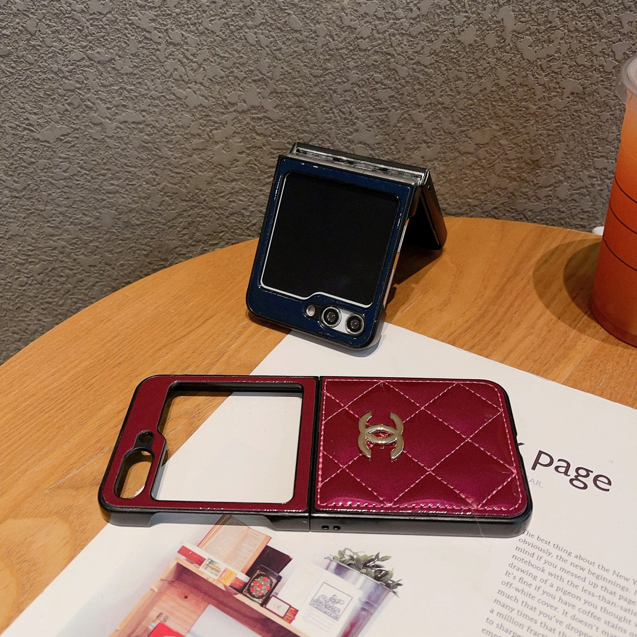 Bright Leather Case for Galaxy Z Flip