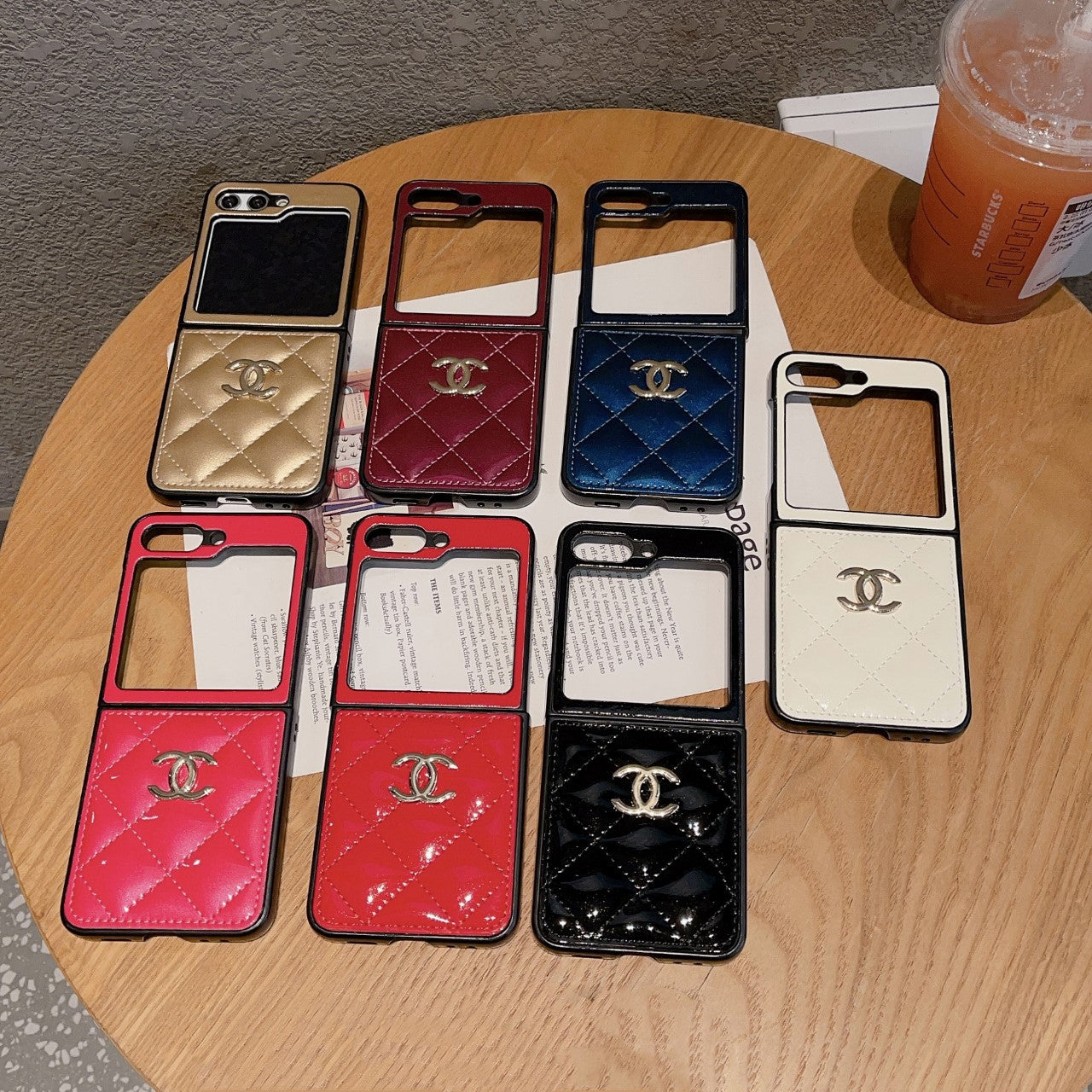 Bright Leather Case for Galaxy Z Flip