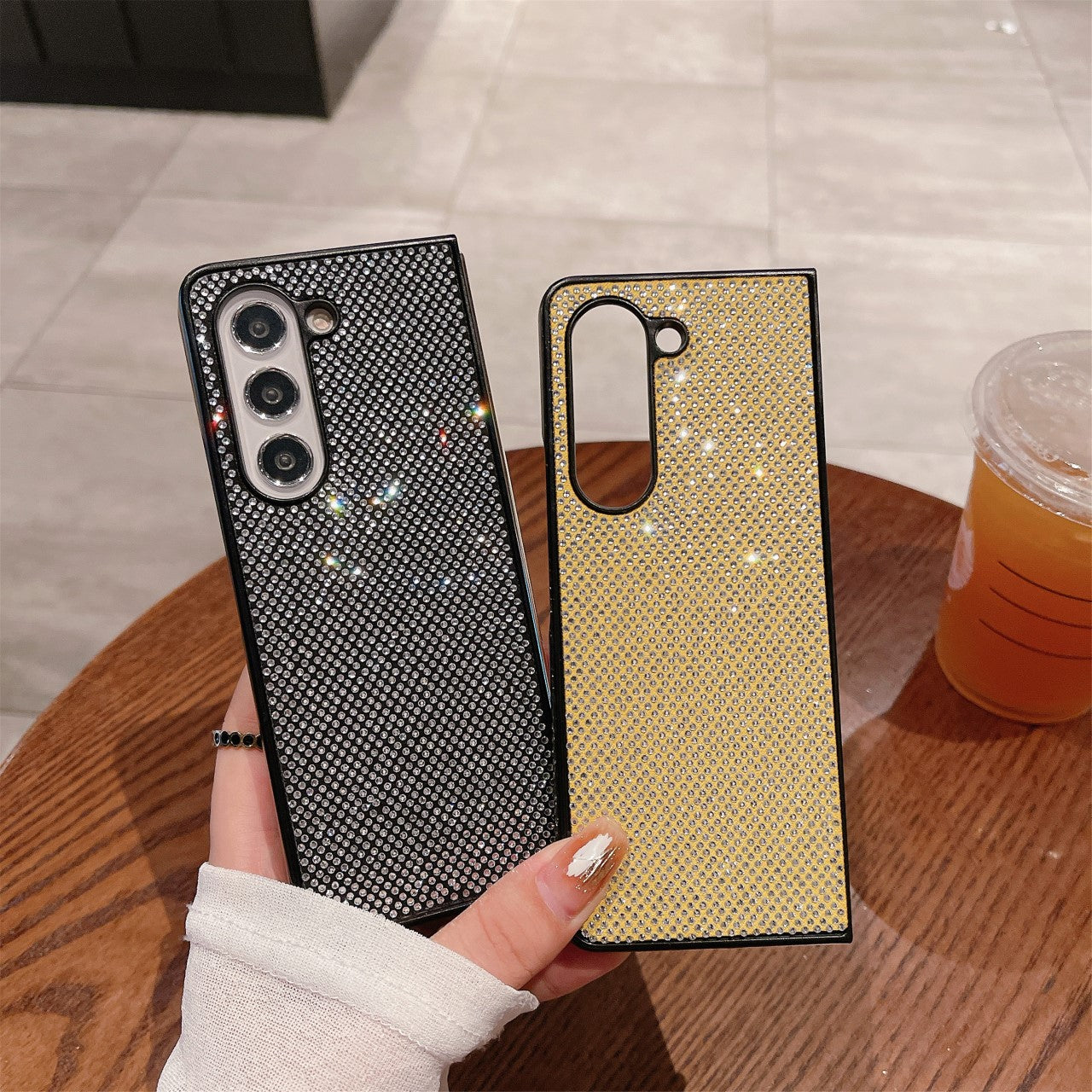 Luxury Rhinestone Fold Case