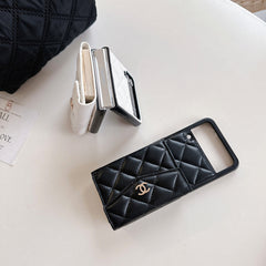 Classic Leather Card Holder Case for Galaxy Z Flip