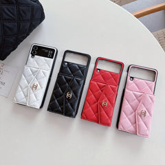 Classic Leather Card Holder Case for Galaxy Z Flip