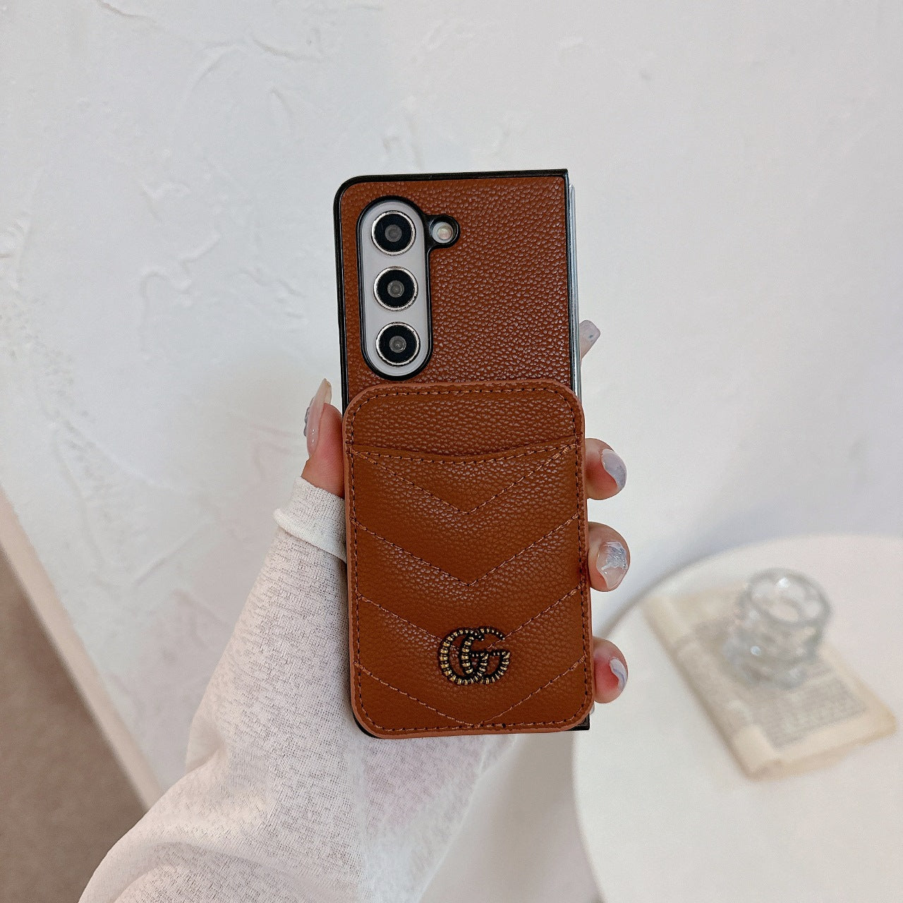 Luxury Litchi Magnetic Leather Fold Case