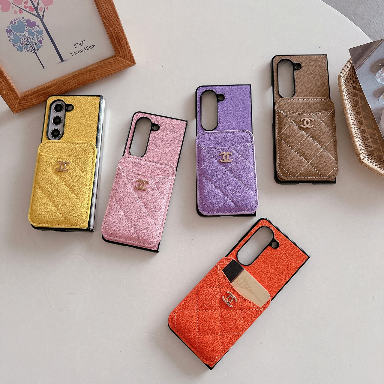 Luxury Pebbled Leather Fold Case