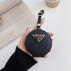 Plain leather AirPods case